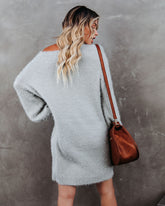 Robe pull en tricot So In Love - Gris chiné